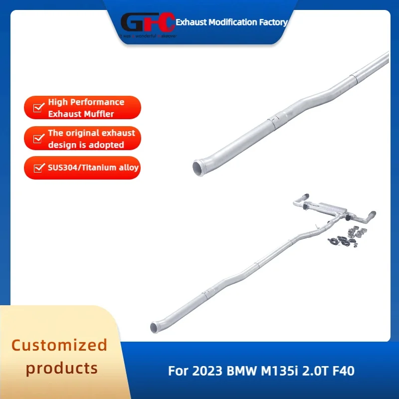 GFC 304 Stainless Steel Catback High-Performance Electronic Valve Exhaust System for 2023 BMW M135i 2.0T F40