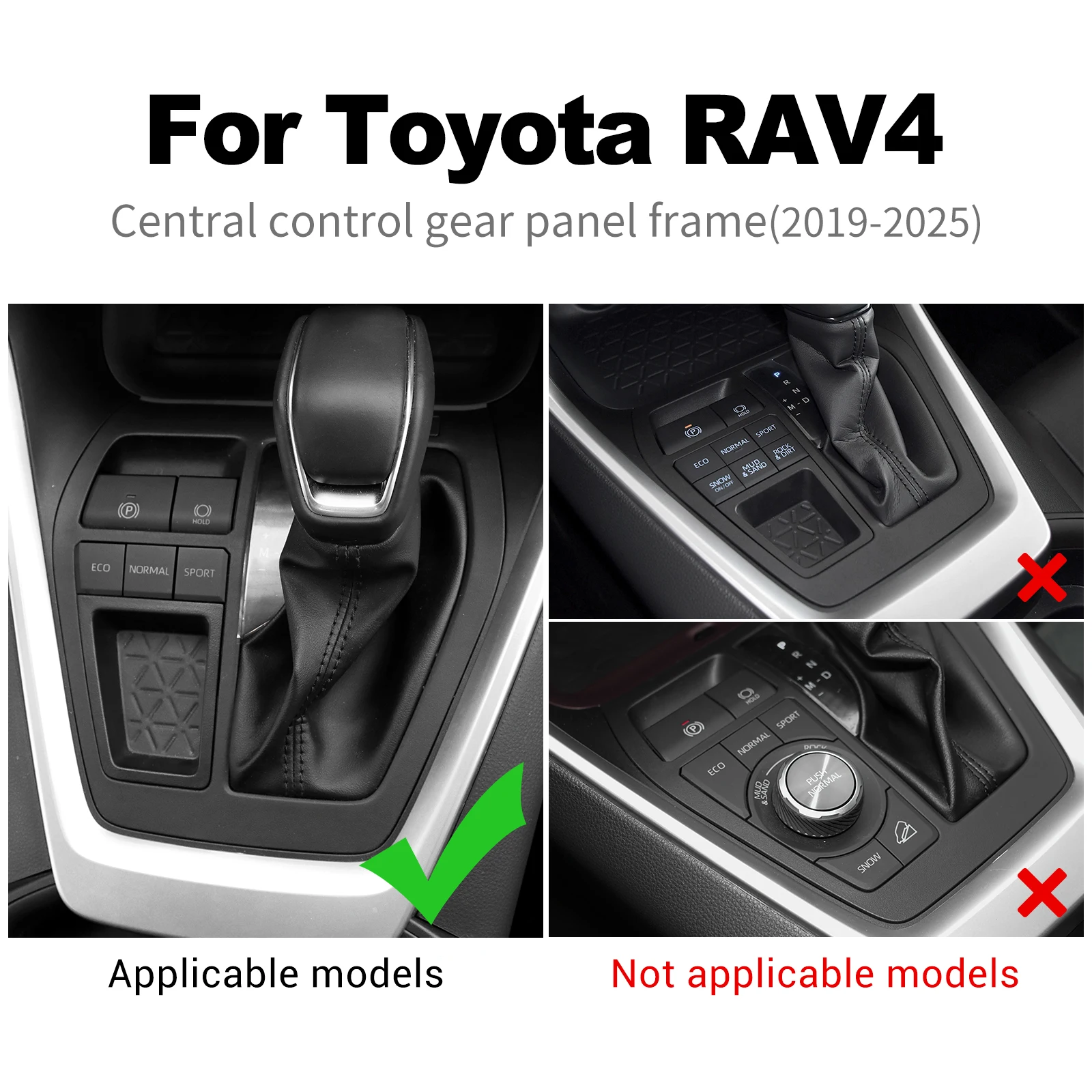 Top Suede Trim Sticker For Toyota RAV4 RAV 4 XA50 2019 2020 2021 2022 2023 2024 2025 Car Gear Shift Panel Interior Accessories