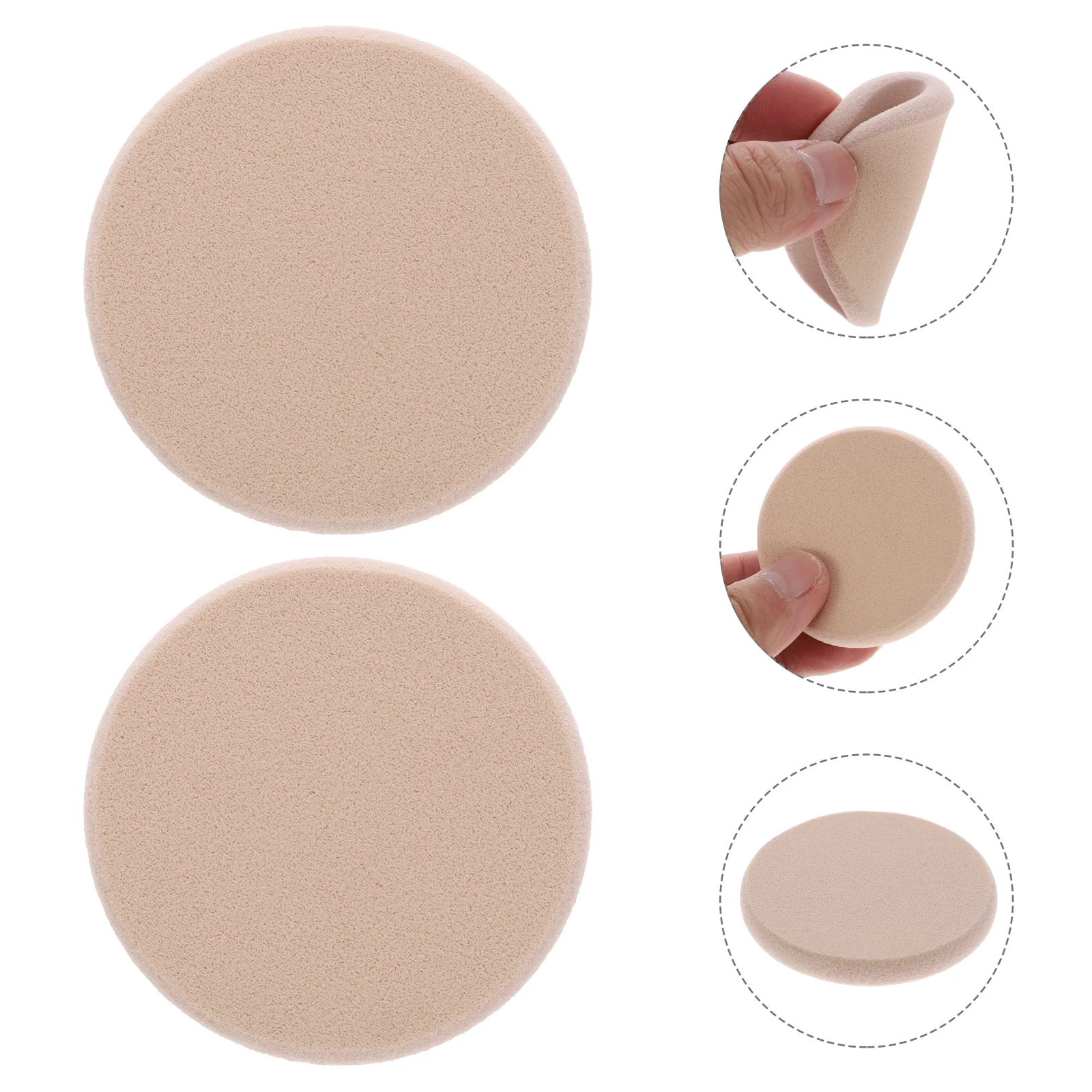 Spugne per trucco durevoli per soffio di cipria da 2 pezzi, sicure per spugna di bellezza per soffio di cipria fragile da viaggio a casa