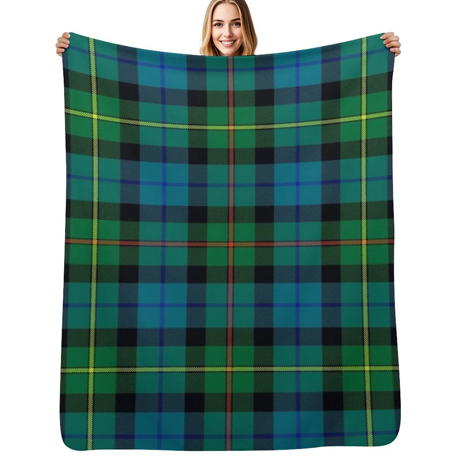 Smith Ancient Tartan Throw Blanket No Pilling Soft Warm Blanket for Bed