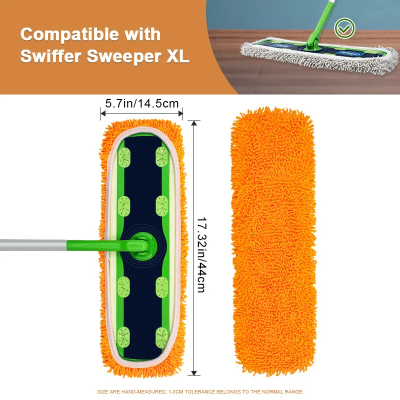 Nakładki do mopa do zamiatarki Swiffer XL Nakładki do mopa wielokrotnego użytku Zmywalne nakładki na sucho i mokro do czyszczenia podłóg z twardego