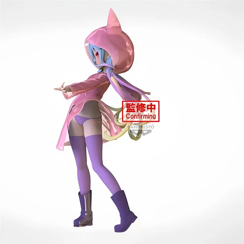 Bandai banpresto original, sem jogo, sem vida, figura shiro com capa de chuva brilhante, estatueta de ação, ornamento de pvc, modelo de presente, imperdível