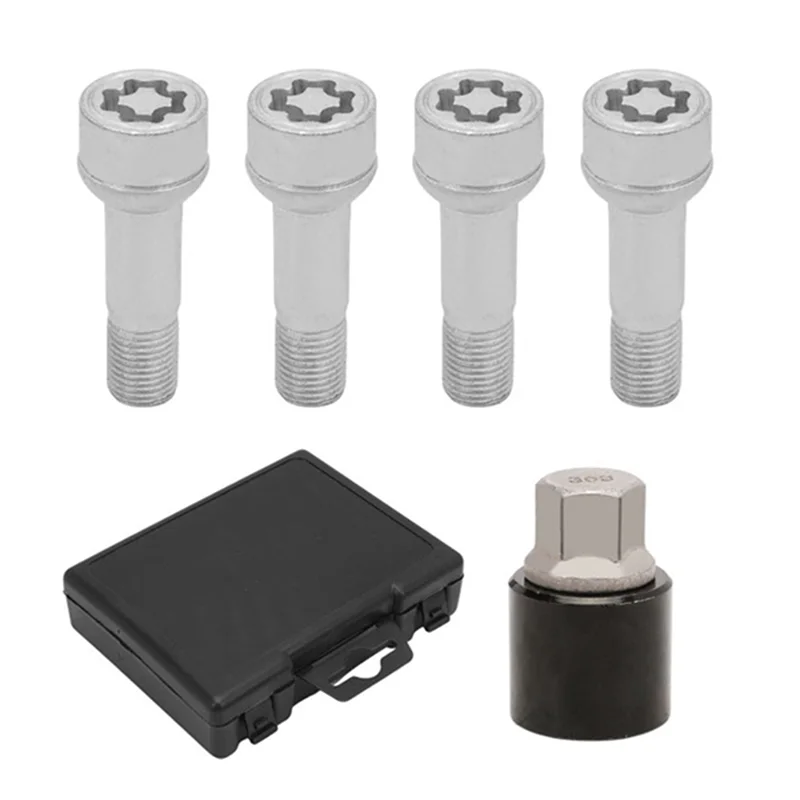 

NEW-Anti-Theft Screw Lock Nut Kit A0019901707 For Mercedes Benz ML GL GLK Wheel Security Device
