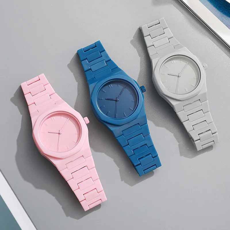 New Fashion Casual Women's Watches Macaroon Color Simple Quartz Watches Round Dial Quartz Watches Suitable for Daily Life Gifts