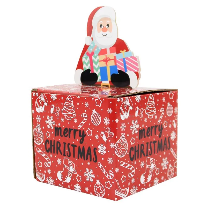 

25Pcs/lot DIY Pop-up candy favor boxes of Christmas themed gift box bags for Event and Party decoration Paper candy favors