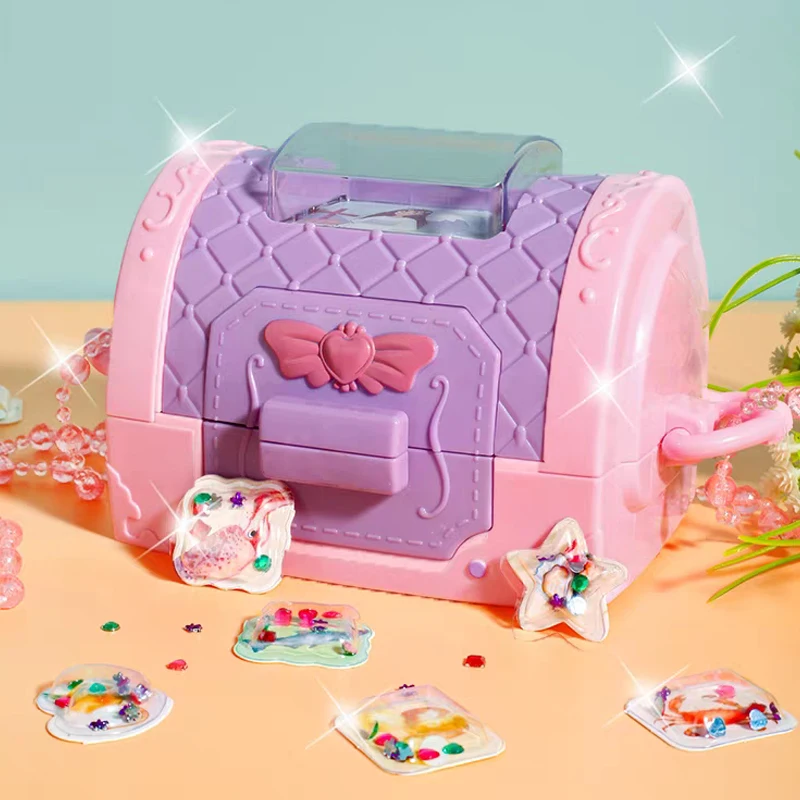 

24Pcs DIY Girl Princess bag Sticker Maker Handmade Craft Toys Party Game Favor Handmade Creative 3D Sticker Machine For Children