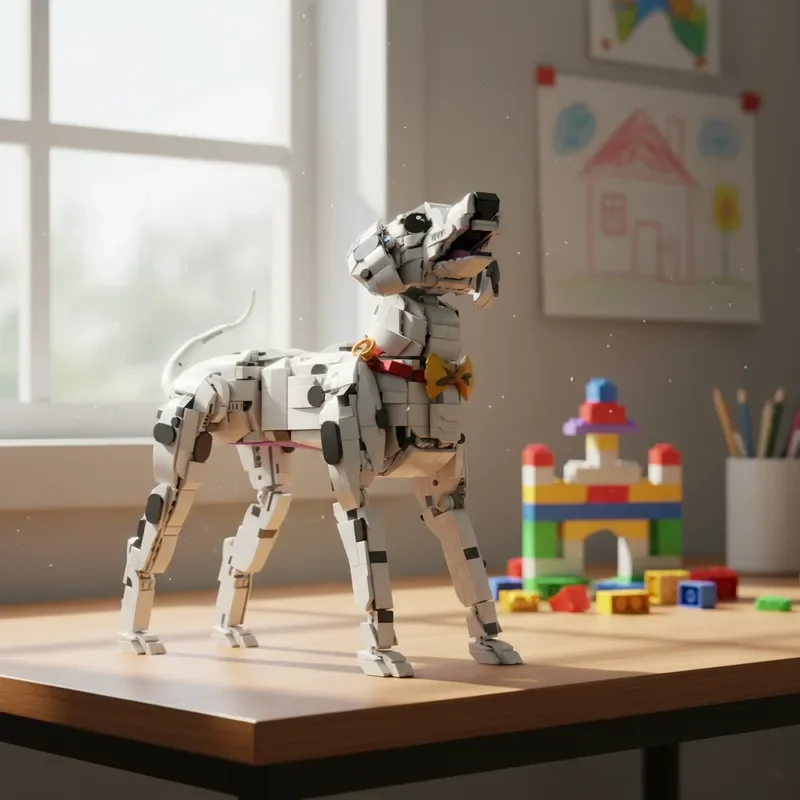 

NEW MOC Creative Dalmatian Dog Building Blocks Set 3 in 1 Animal Model Kit DIY Children Assembly Bricks Toys Birthday Gift​