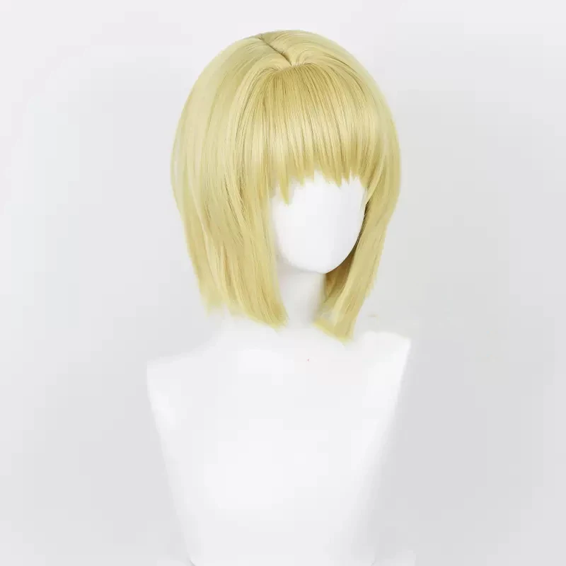 Hunter X Hunter Kurapika Cosplay Perücke 14,57 in Licht Goldene Gelb Perücke Hitze Beständig Synthetische Anime Perücke