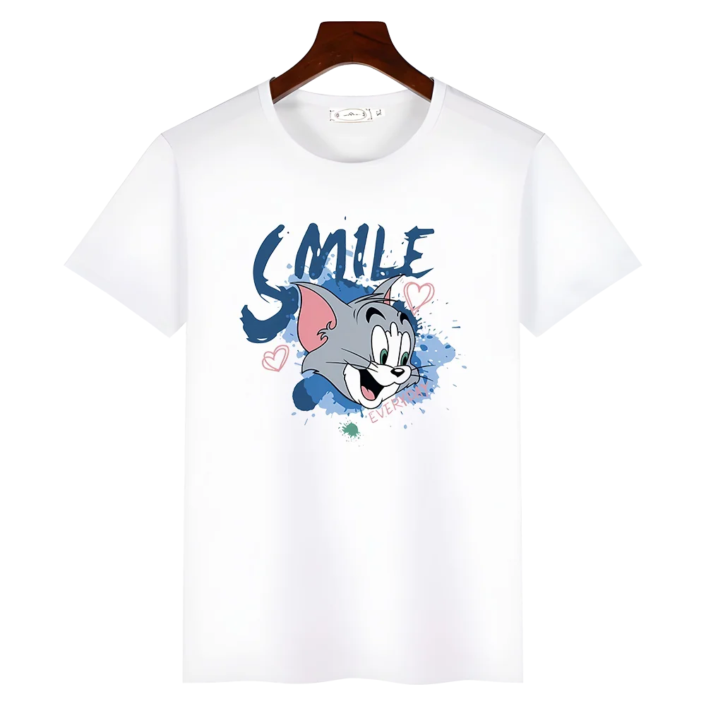Tom and Jerry Comic Panel T Shirt Classic Cartoon Graphic Print Unisex Men's and Women's Kids Casual Short Sleeve Cotton Tee
