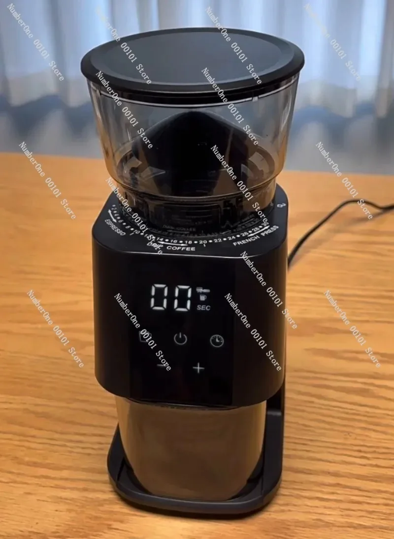 Italian-Style Electric Burr Coffee Grinder, Fully Automatic Quantitative Mill for Home & Commercial, Adjustable