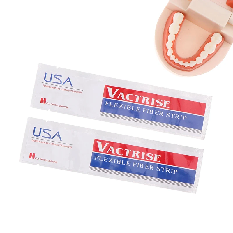 

7Pcs/boxed Dental Flexible Fiber Strip Tooth Fixation Strips Light Cure Bonding Retainers Dental Materials
