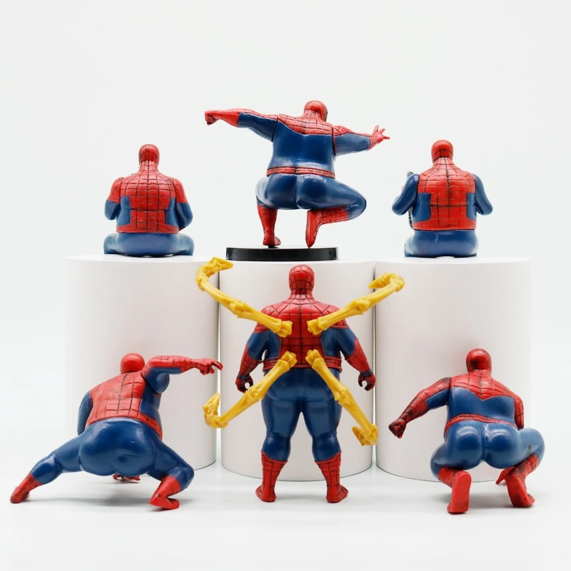 Divertido Set de Figuras de Acción de Héroes de Internet, Lindas Figuras de Superhéroes de Dibujos Animados, Decoración de Escritorio y Regalo Coleccionable para Fans
