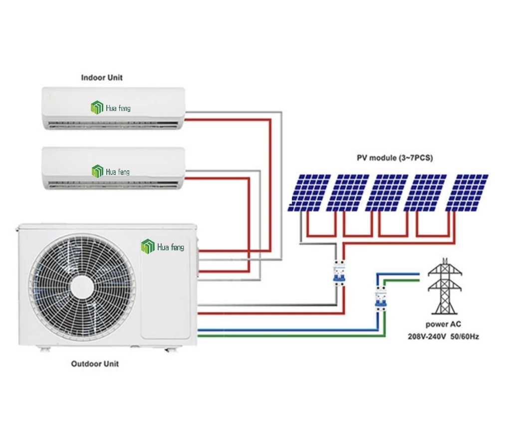 27000BTU to 48000BTU ACDC Solar Multi Zone Split Air Conditioner for Commercial Cooling for Big Malls