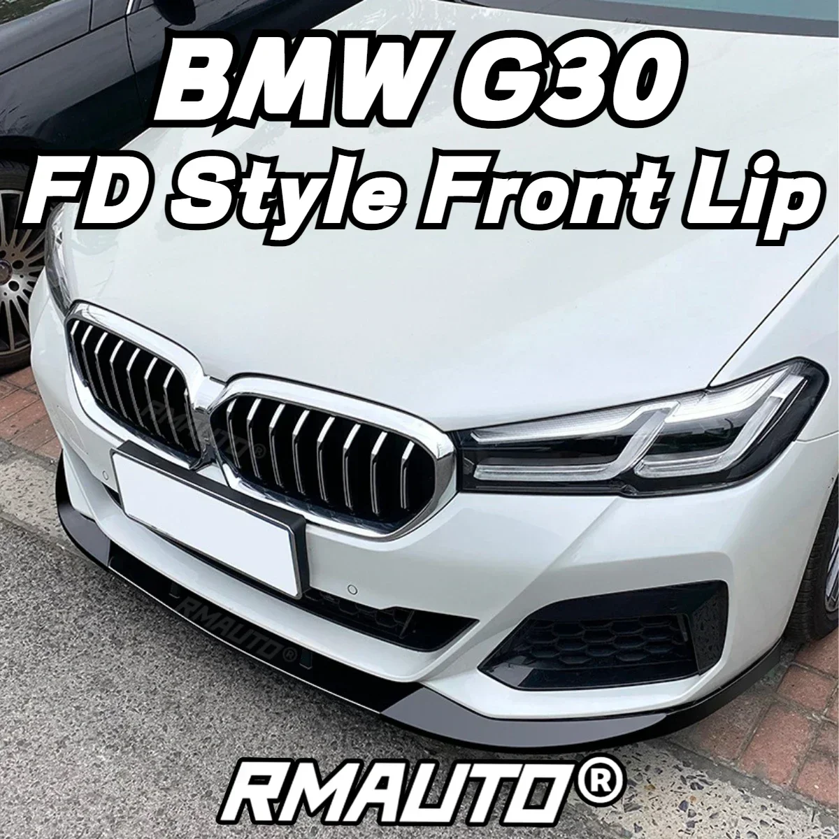 FD Style G30 Lip Car Front Bumper Lip Splitter Spolier Diffuser Bumper Cover For BMW 5 Series G30 M Sport 2021-2022 Body Kit