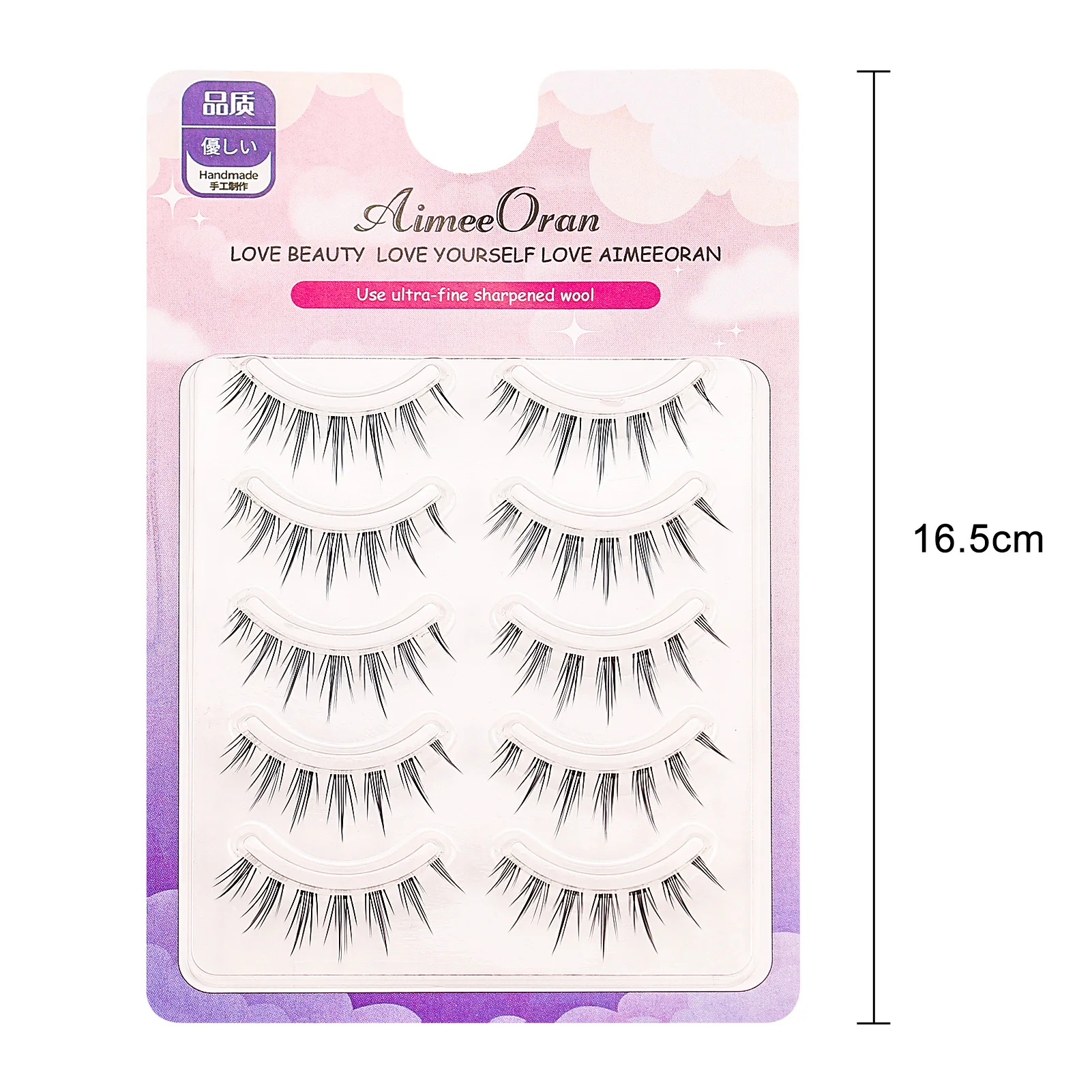 Daily Student Simulation False Eyelashes Soft Non Irritation Fluffy Eyes Lashes for Daily Working or Stage Makeup