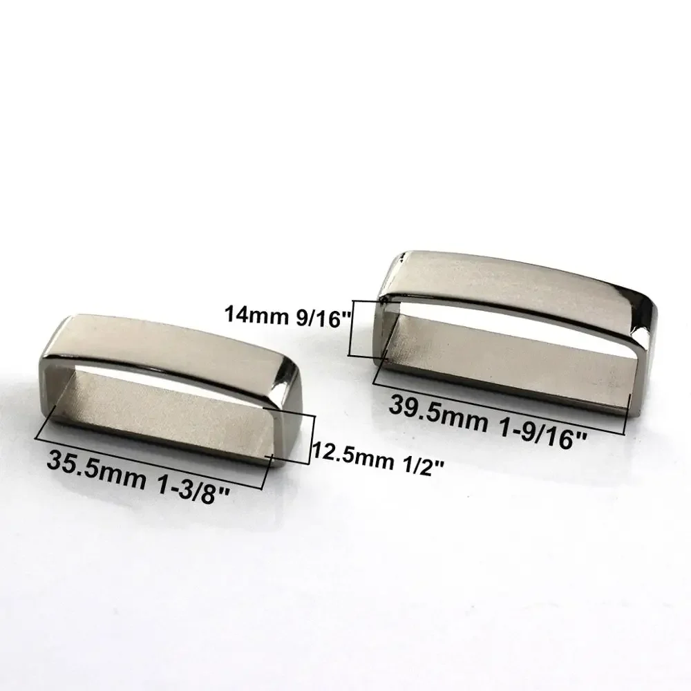 1 Pcs Metal Belt Keeper D Shape Belt Strap Loop Ring Buckle Parts for Leather Craft Bag Strap Belt 40mm