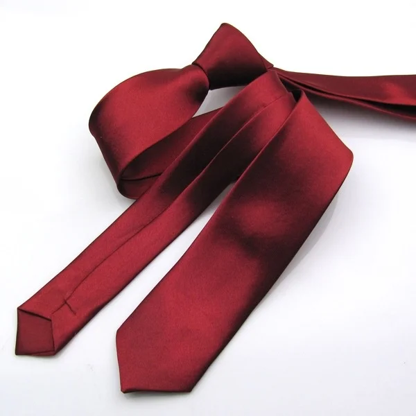 Accessori da uomo Cravatta sottile e sottile per uomo Tessuto jacquard Solido Champagne Arancione Rosso Viola Blu Cravatte Cravatta da sposa corbatas par