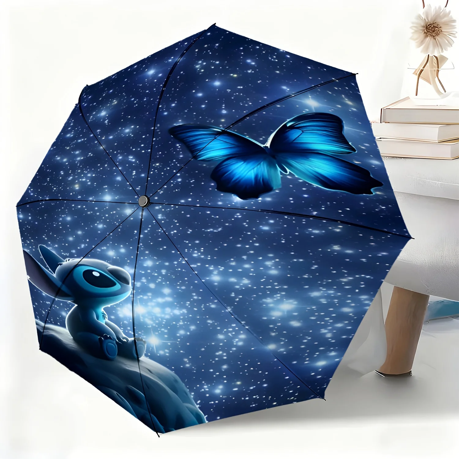 

Полностью автоматический зонт с изображением Стича в звездно-синем дизайне, официально лицензированный Disney. Этот универсальный зонт...