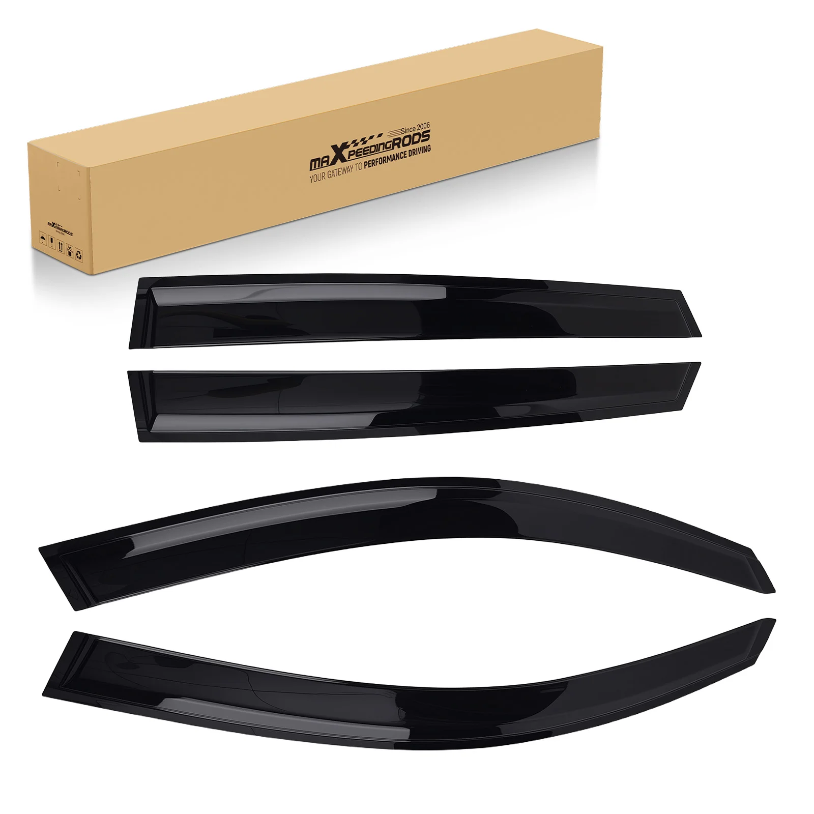 

4 шт., козырек от дождя для AUDI Q5 MK2 2016+, черный тонированный солнцезащитный козырек, комплект