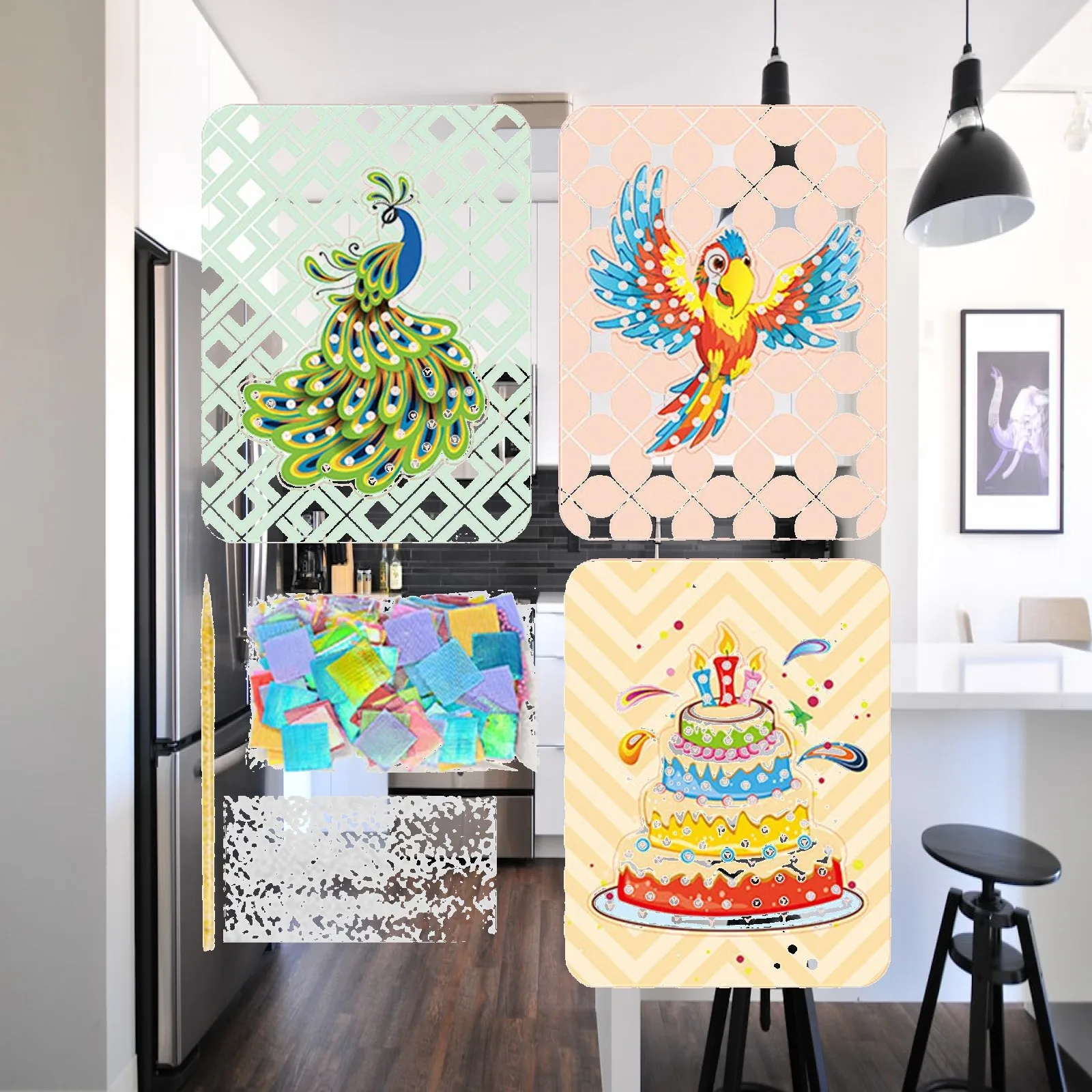 DIY Painting Sticker Craft Toys Poking Princess for Children Kids Toddlers