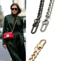 Golden Silver Metal Shoulder Bag Chain Handmade Detachable Handbag Straps Replacement Parts Accessories 20/40/60/80/100/120cm