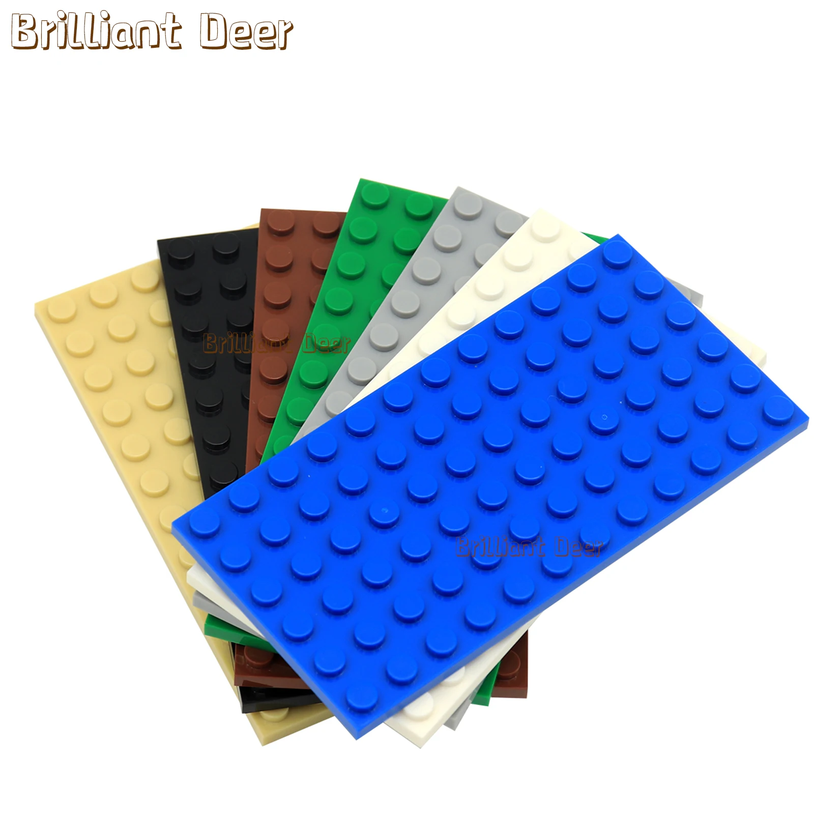 10PCS 6X12 Dots Base Plate Classic MOC DIY City Figures Building Blocks Bricks Parts Compatible with 3028 Children Toys Gift