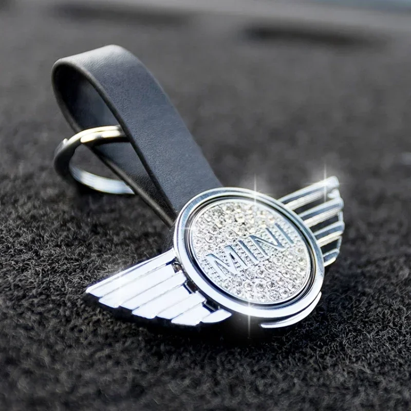 Alloy Diamond Car Key Rings Buckle Keychain Pendent for Mini Cooper R58 R60 JCW R50 R52 R53 R56 R57 MINI CLUBMAN COUNTRYMAN