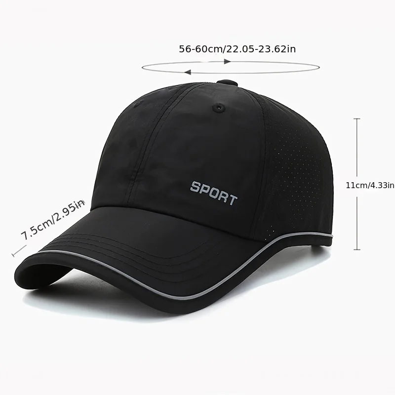 LuminousBreathable Quick-Dry Baseball Cap for Sun Protection during Outdoor Activities