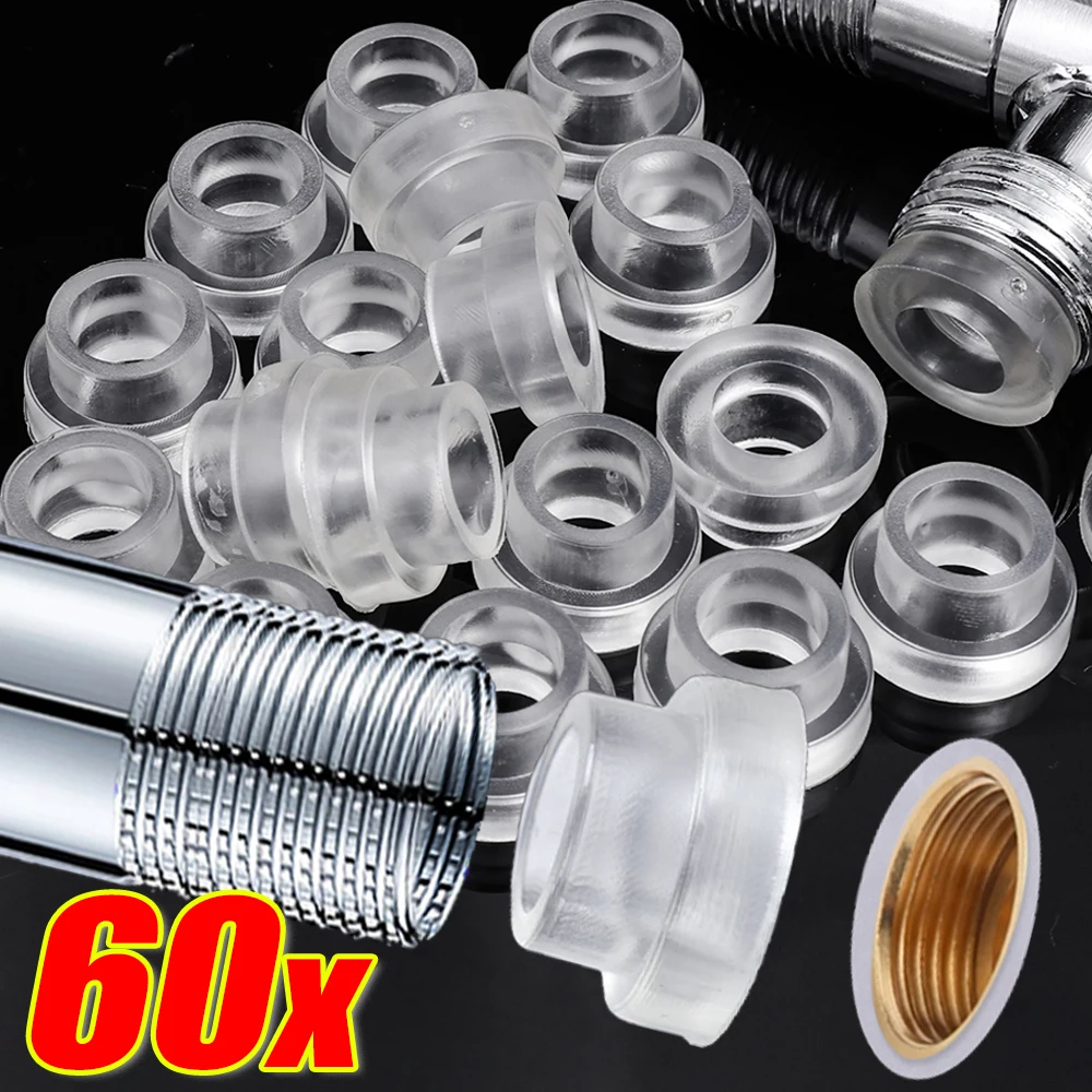 Faucet Leak-proof Sealing Gaskets Plastic Transparent Washer Triangle Valve Threaded Pipe Plug Buckles Prevent Dripping Ring