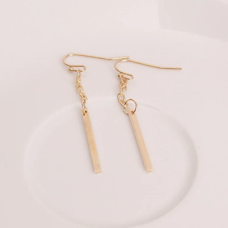 New Fashion Earrings Long Straight Chain Ear Hook Earrings Jewelry Wholesale Trade Punk For Women girl\' Gift