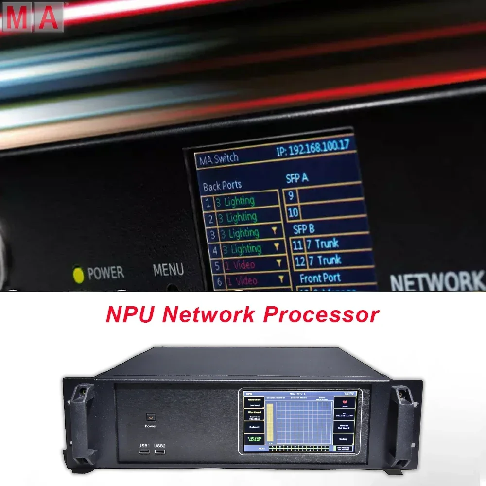 NPU Compatible All Grand Ma2 Controller 4096 DMX512 Channel 8DMX output power ups NPU Network Processor Stage Party Equipment