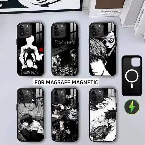 Custodia per telefono M-Manga D-Death N-Note R-Ryuk DNR per iPhone17,16,15,14,13,12,11 Plus,Pro magnetica per ricarica wireless Magsafe