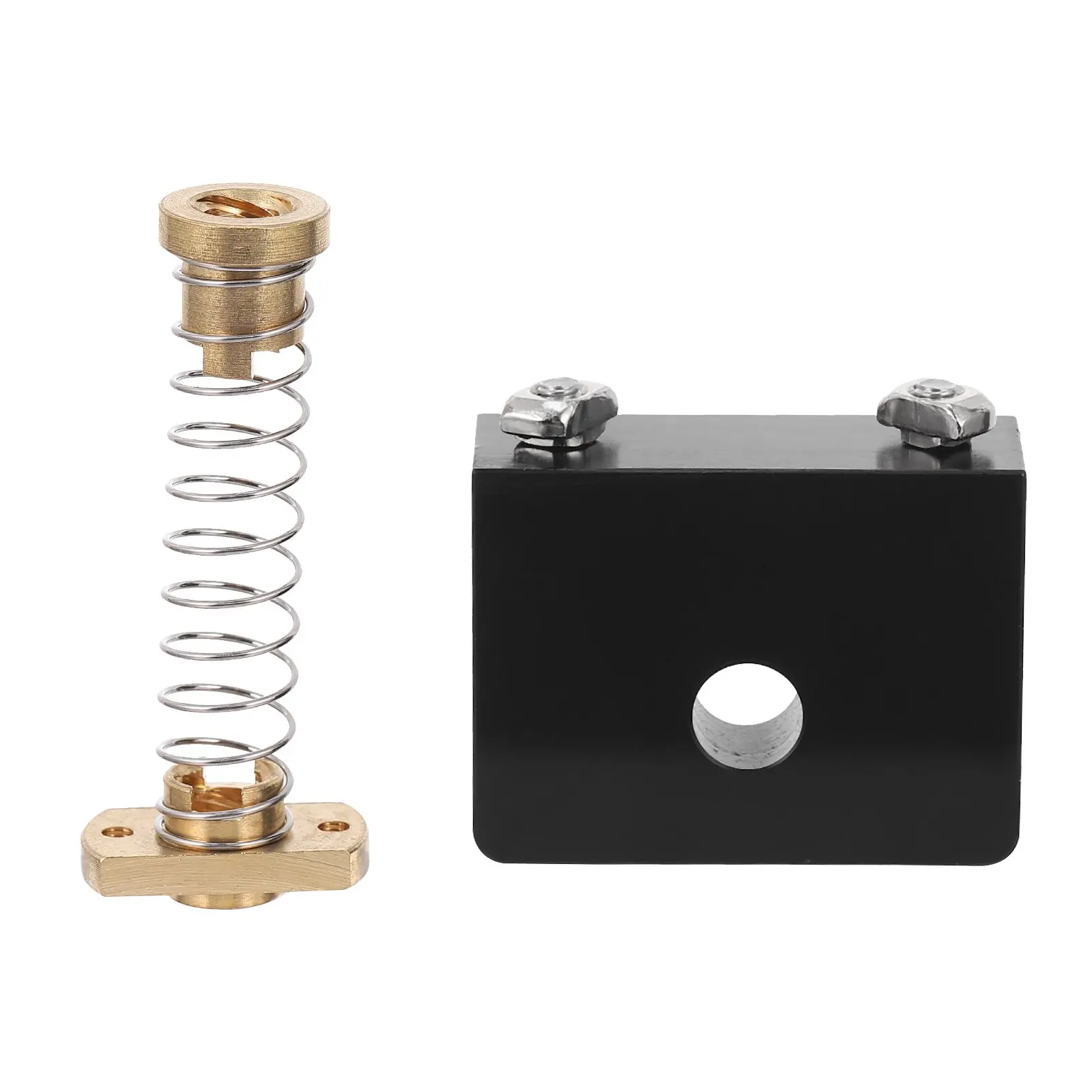 

1Set 3D Printer Anti Backlash Spring Loaded Nut T8 Lead Elimination Gap Nut High Load Rustproof Linear Motion