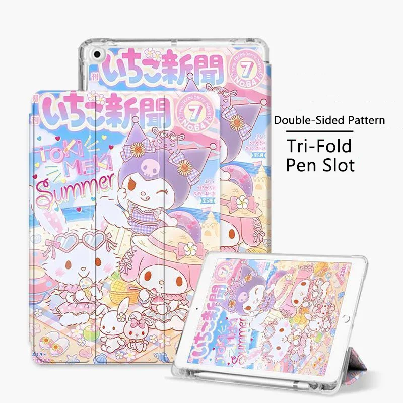 

Sanrio Case for iPad 10th Generation 10.9 Inch 9th 8th 7th 10.2in Cartoon Case For Ipad Pro Air4 5 Mini6 8.3in Tablet Cover Gift