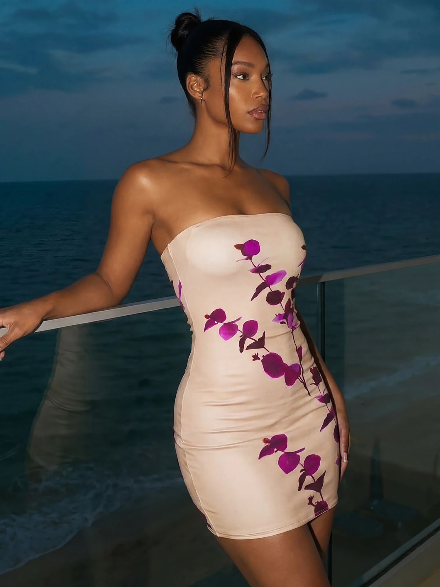 Weird Puss Leaf Print Vacation Dress Women Sexy Hottie Sleeveless Backless Trend Fashion Beach Party Midnight Club Mini Bodycon
