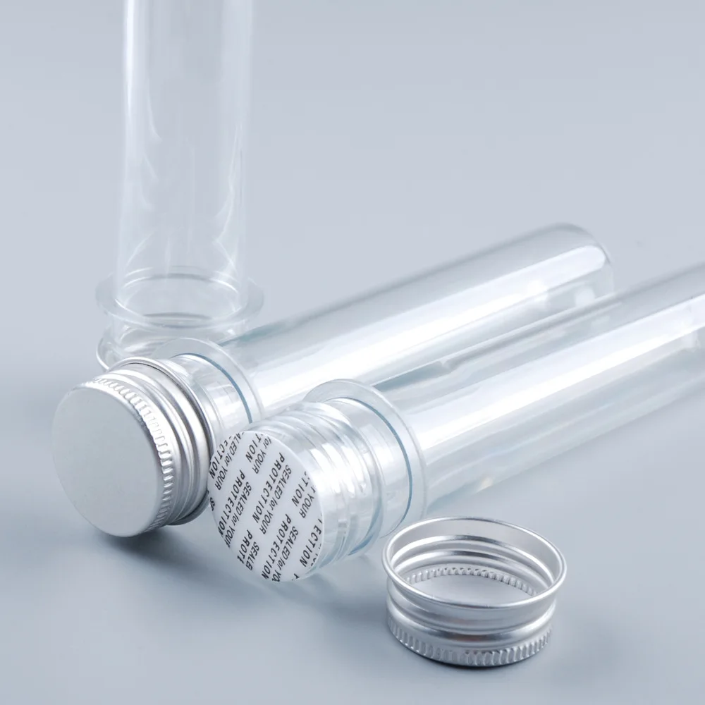 12 Pcs Plastic Clear Test Tubes With Screw Caps Candy Cosmetic Travel Lotion Containers 40ml