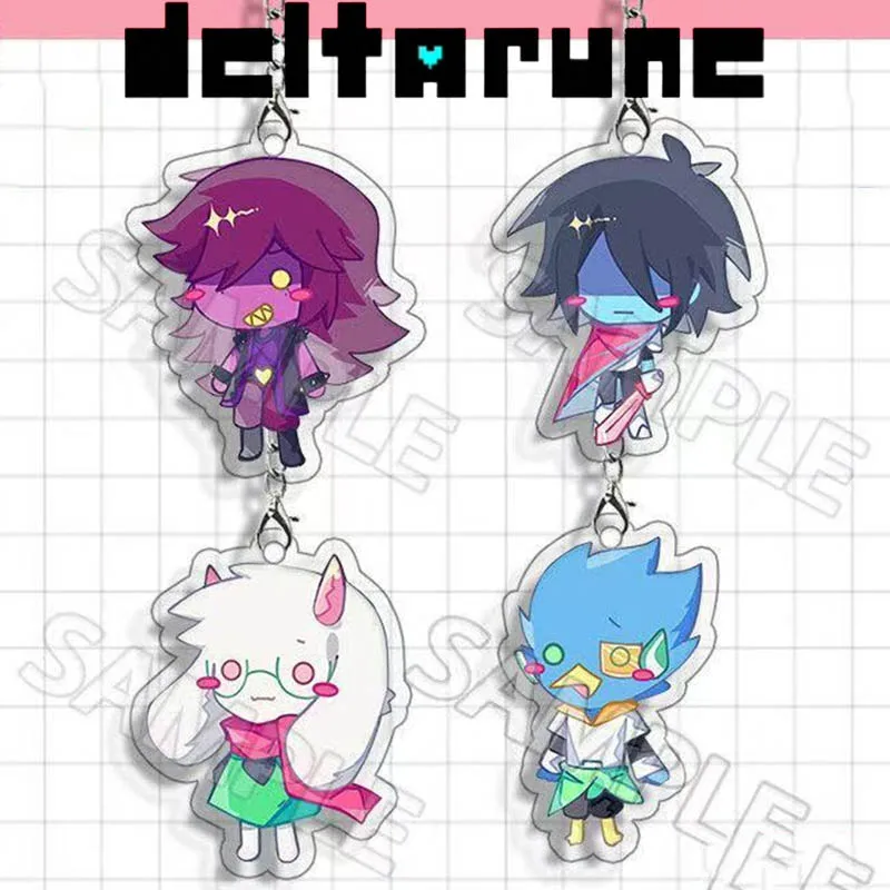 Игра Deltarune Susie Kris Berdly, брелок для косплея, унисекс, Kawaii, акриловый кулон, брелок для ключей, сумка, аксессуары, орнамент, реквизит