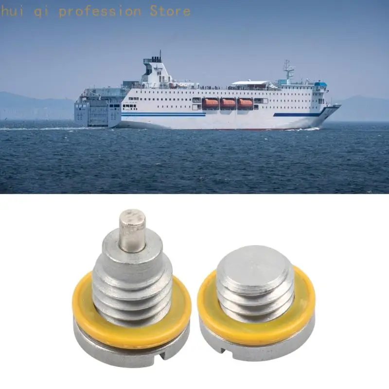 Gearcase Drain Screw Replacing 8M0058389 and 10-79953Q04, 2 Piece Metal Screw Set for Lower Unit and Marine Maintenance Service