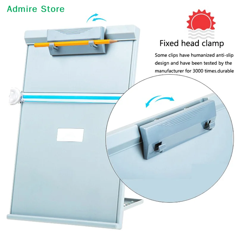 [G]A4 Reading Holder Desktop Document Holder With Adjustable Clip Document Reading Stand For Office/School/Home