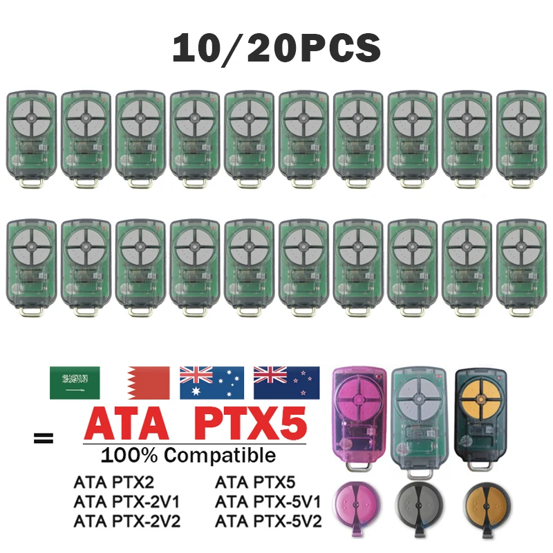 

10/20 шт ATA PTX5V2 PTX5 PTX-5V2 TrioCode 433,92 МГц пульт дистанционного управления гаражными воротами ATA PTX2 PTX-2V1 PTX2V2 управление электрическими воротами