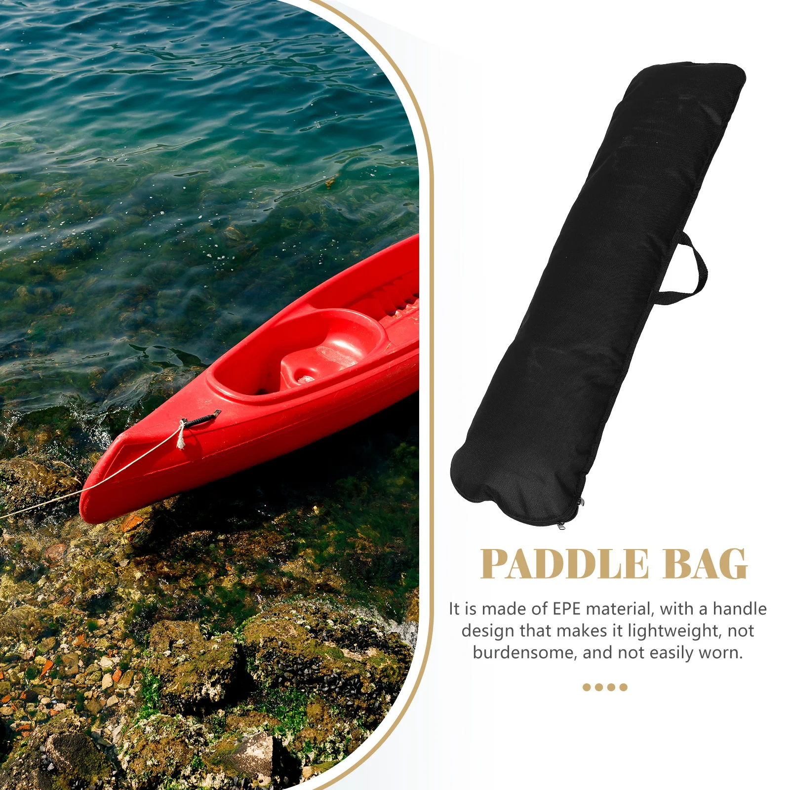 

Heavy Duty Kayak Paddle Bag Epe Material Portable Lightweight Zippered Closure for Canoe Oars Outdoor Paddle Organizer Solution
