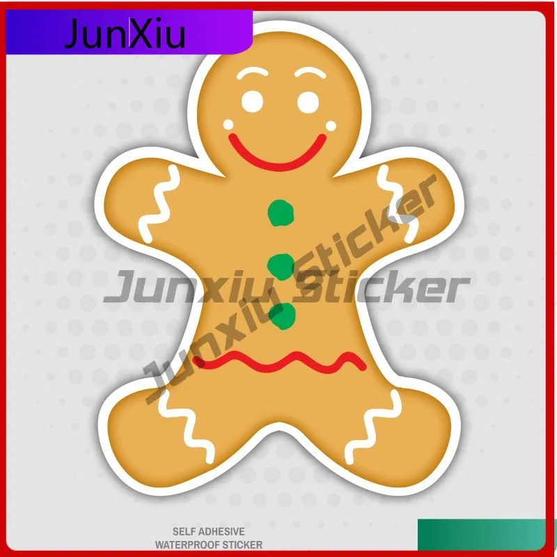 

Gingerbread Man Bumper Trendy Car Fade Proof Vinyl Sticker Cool Funny Kids Car Van Vinyl Decal Bumper Waterproof Trendy UV