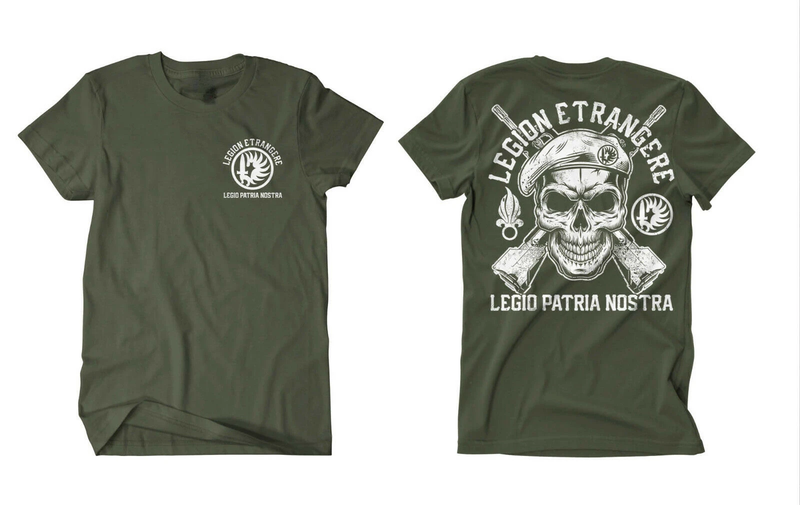 Legio Patria Nostra Legion Etrangere Skull Men T-Shirt French Foreign Legion Shirt Short Sleeve Casual Cotton O-Neck Clothing