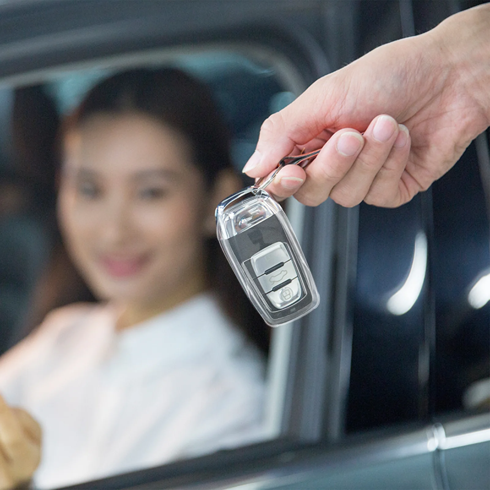 

Transparent Shell for Keys Clear Fob Cover Protectors Case Automotive Key Holder Accessory Durability Fit Car Key Case