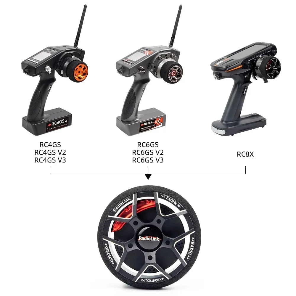 Radiolink Metal Alloy Steering Wheel Handwheel for RC8X RC6GS RC4GS V3 Remote Control Transmitter RC Car Racing Simulator