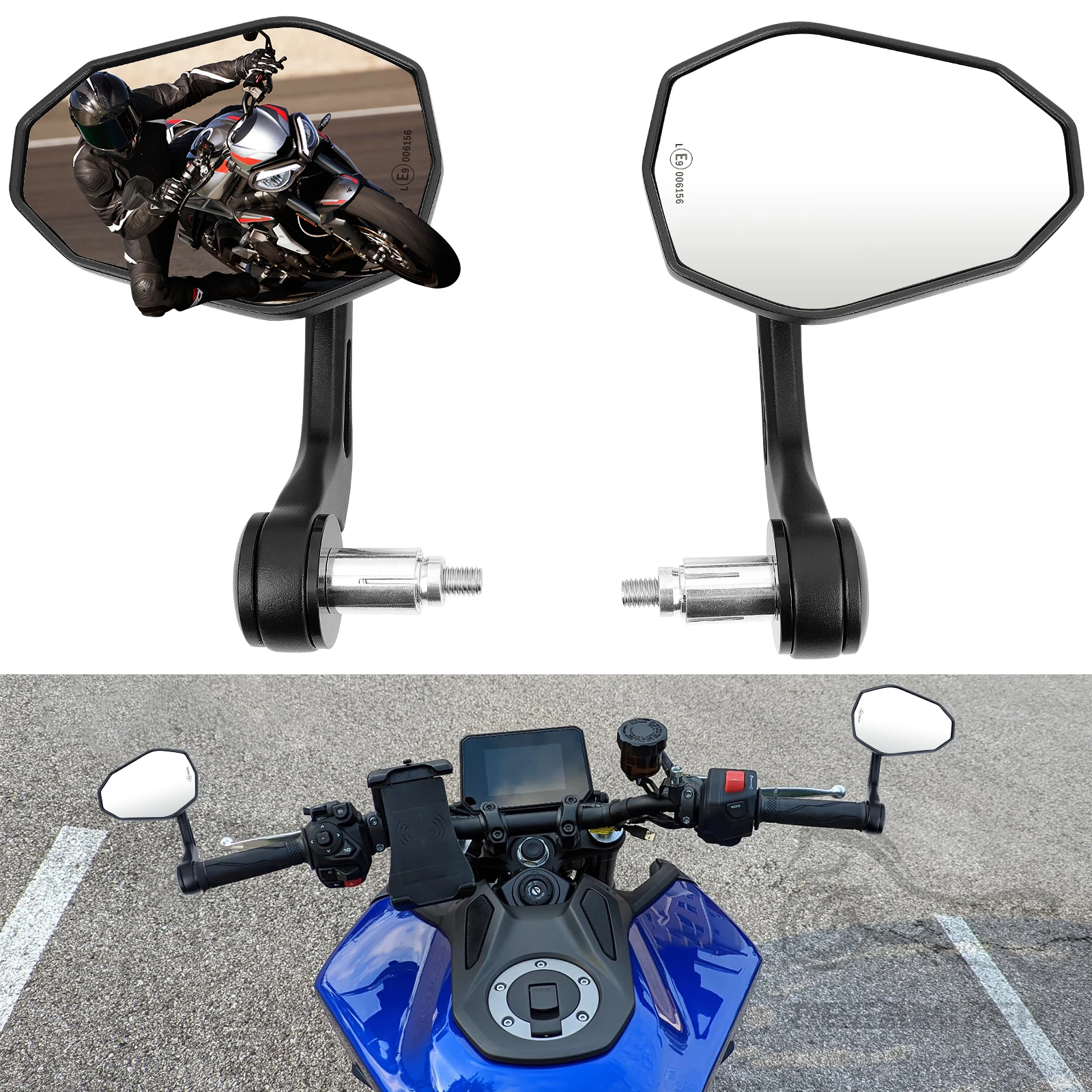 

7/8 Inch 22 mm Handlebars Side Mirror For Yamaha Motorcycle Handlebar End Mirror Universal Motorcycle Mirror