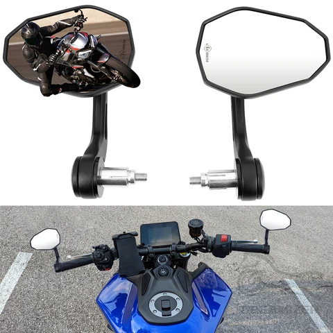 7/8 дюймов 22 мм боковое зеркало на руле для Yamaha мотоцикла, торцевое зеркало, универсальное зеркало для мотоцикла