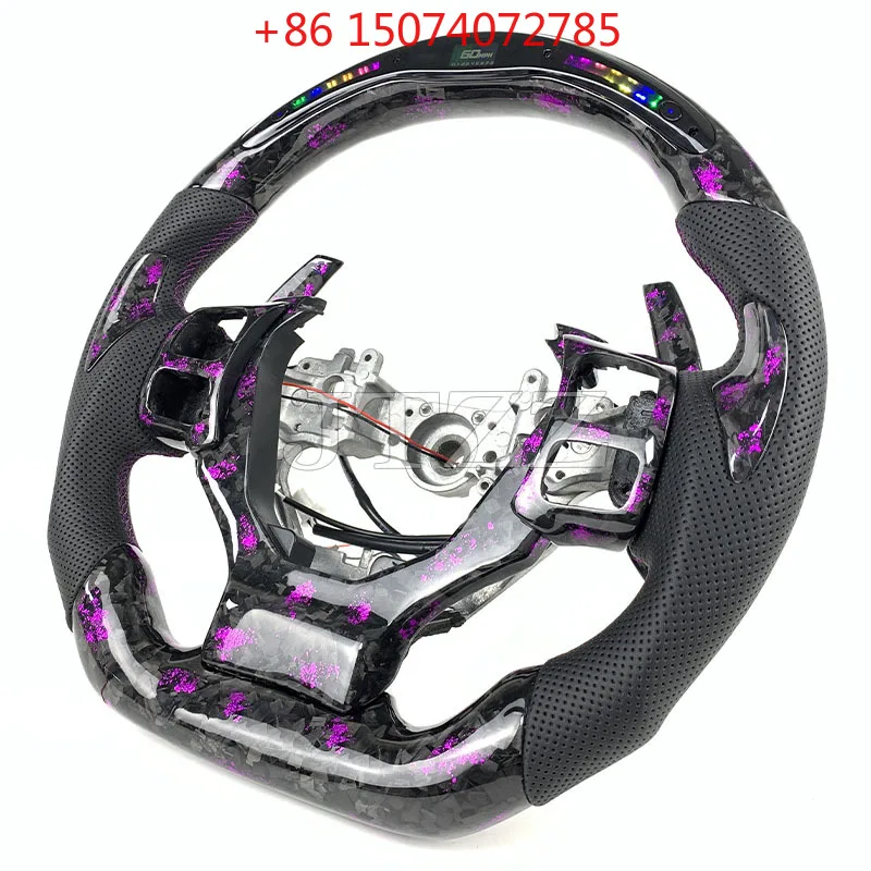 LED Display Forged Carbon Fiber Steering Wheel For Lexus NX IS GX GS ES 2019-2024 Auto Interior Mod Parts