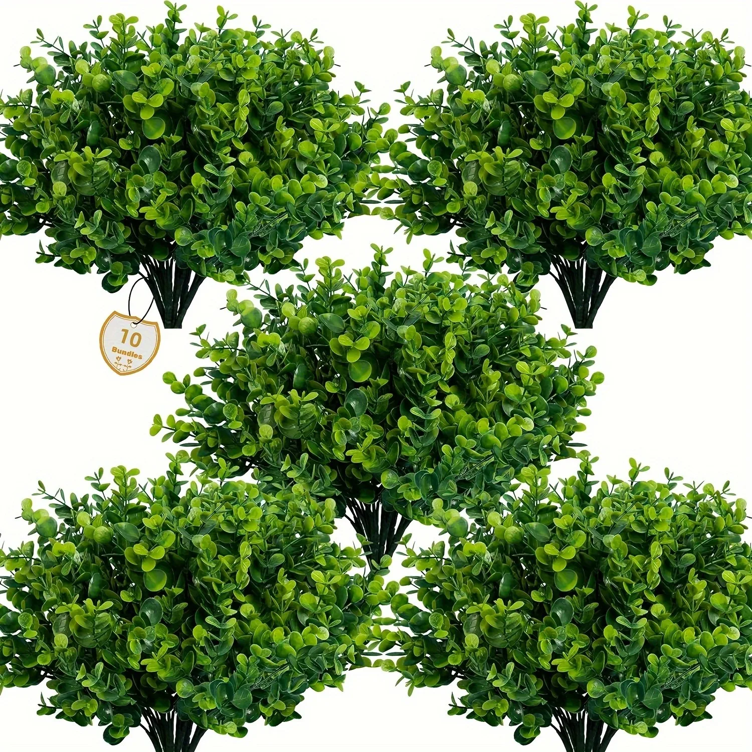 Artificial Green Plants Outdoor UV Protection Fake Plants Boxwood Shrub Grass, Suitable For Farmhouse Home Garden Office Courtya