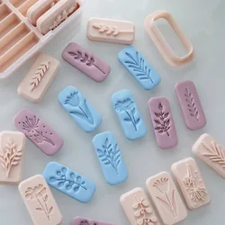 Flower/Plant Leaves Stamps Polymer Clay Cutters Pottery Ceramic Dangle Clay Embossed Earring Jewelry Pendant Making Tools